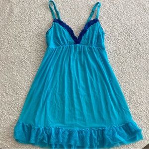 Blue Babydoll Lingerie Dress